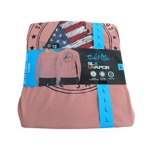 Salt Life Men's Long Sleeve UV Tee Red Size L